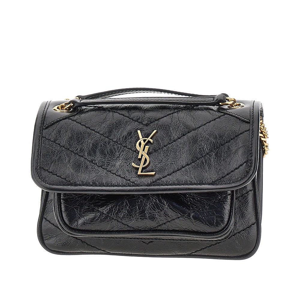 SAINT LAURENT Vintage leather mini 'Niki' bag