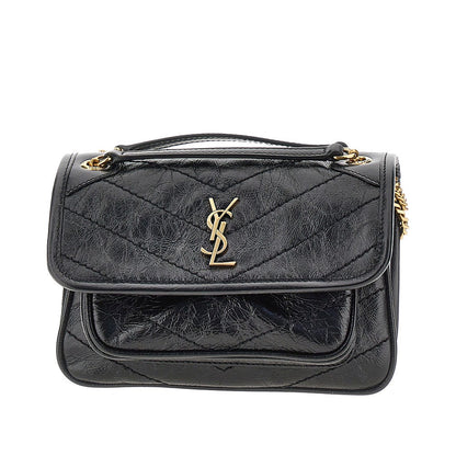 SAINT LAURENT Vintage leather mini 'Niki' bag