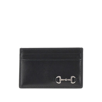 GUCCI Leather cardholder with Horsebit detail