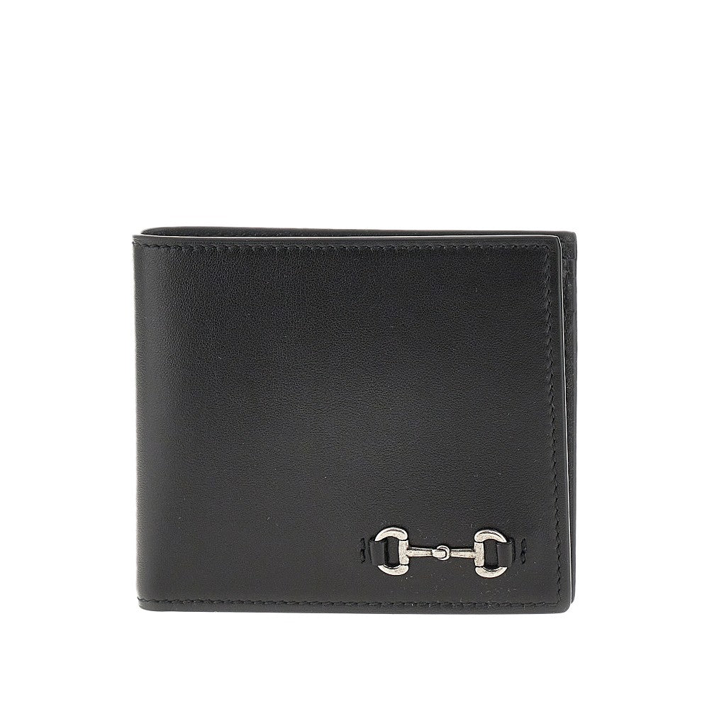 GUCCI Leather wallet with Horsebit detail