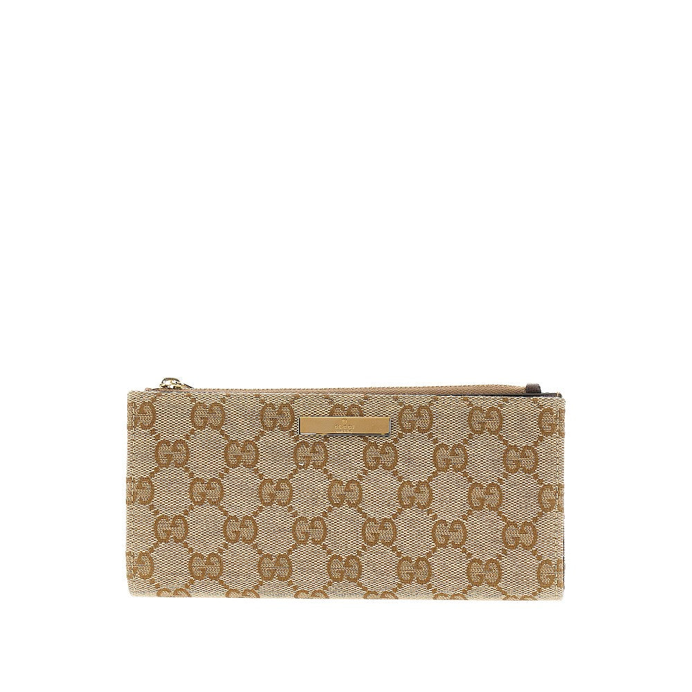 GUCCI Original GG wallet with logo plate