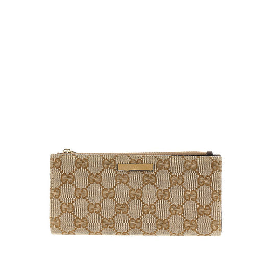 GUCCI Original GG wallet with logo plate