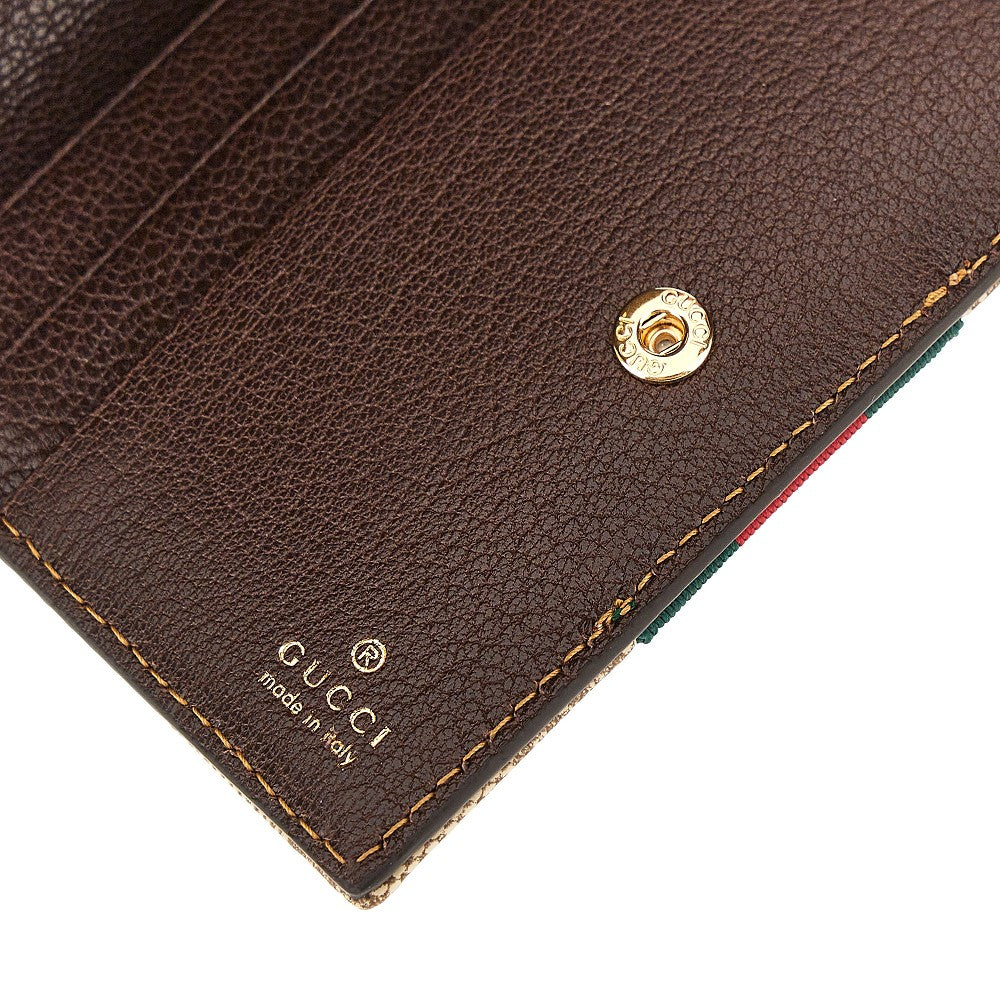 GUCCI GG fabric wallet with Web Ribbon