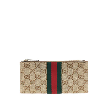 GUCCI GG Supreme wallet with Web Ribbon