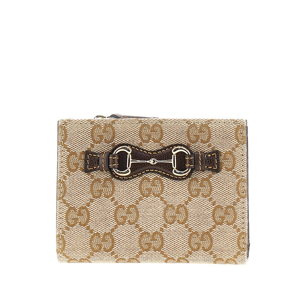 Gucci GG canvas bi-fold wallet with Horsebit
