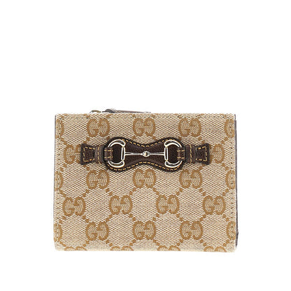 Gucci GG canvas bi-fold wallet with Horsebit