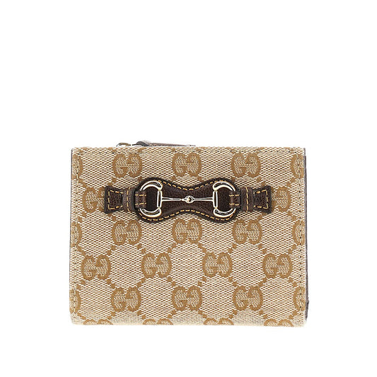 Gucci GG canvas bi-fold wallet with Horsebit