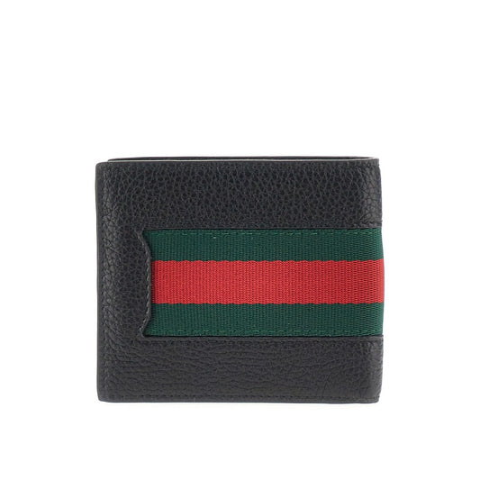 Gucci Web intarsia leather bi-fold wallet
