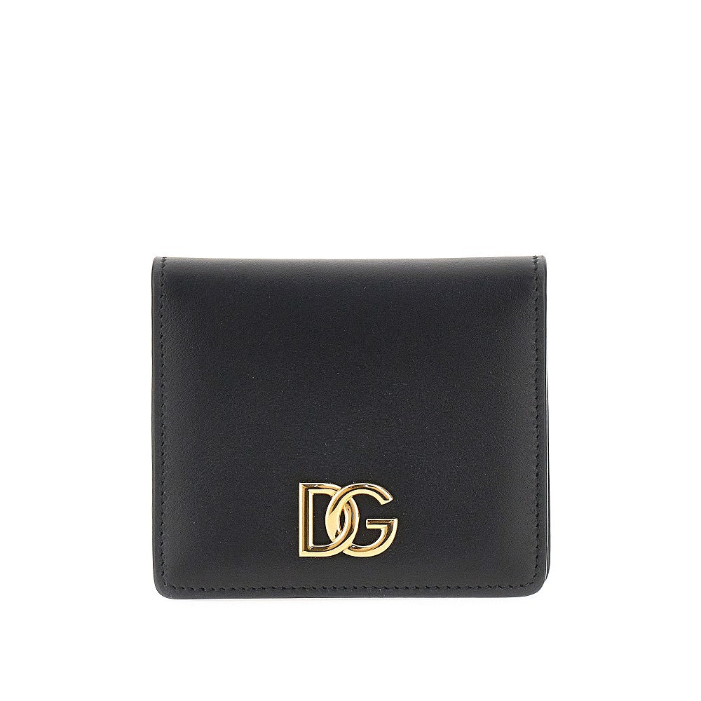 DOLCE&GABBANA Leather bi-fold cardholder with logo