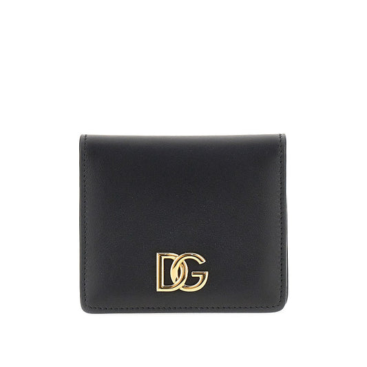 DOLCE&GABBANA Leather bi-fold cardholder with logo