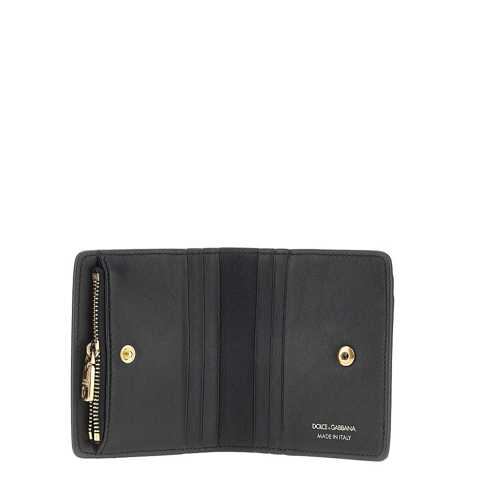 DOLCE&GABBANA Leather bi-fold cardholder with logo