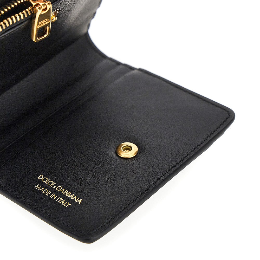 DOLCE&GABBANA Leather bi-fold cardholder with logo