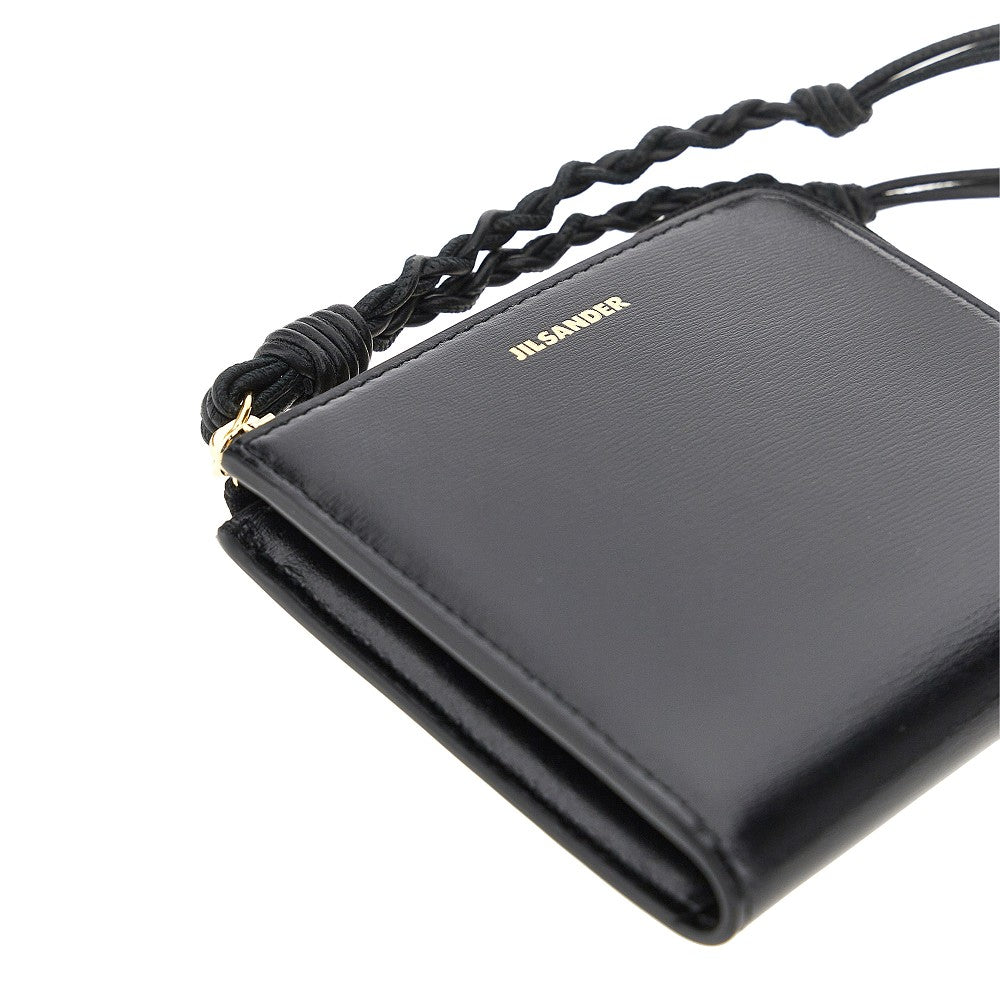JIL SANDER Tangle' leather zippered cardholder