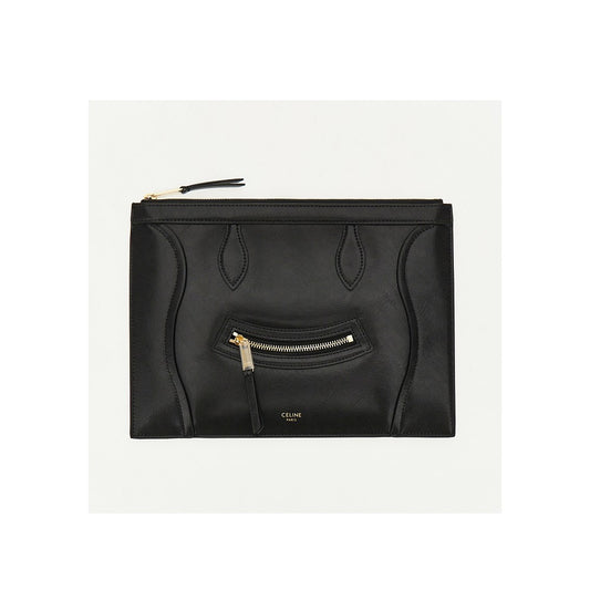 CELINE Leather medium pouch