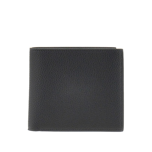 THOM BROWNE Grained leather bi-fold wallet