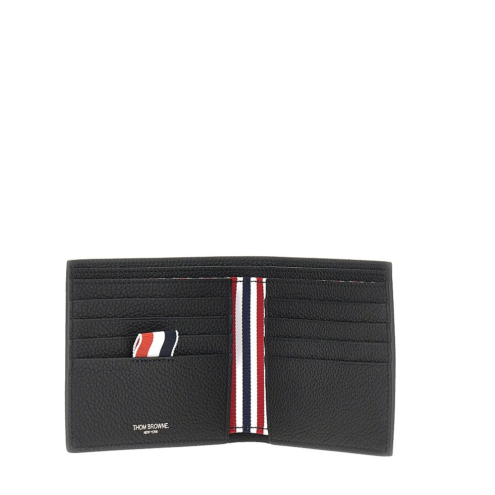 THOM BROWNE Grained leather bi-fold wallet