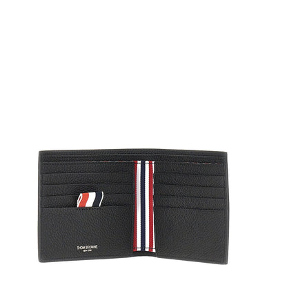 THOM BROWNE Grained leather bi-fold wallet