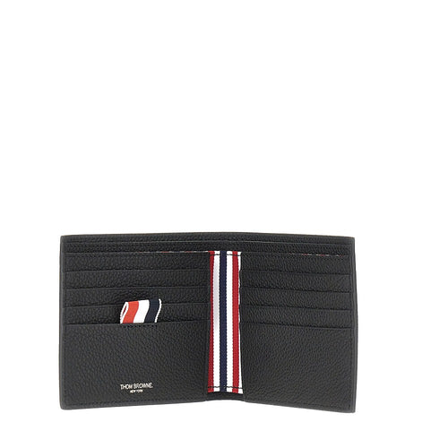 THOM BROWNE Grained leather bi-fold wallet
