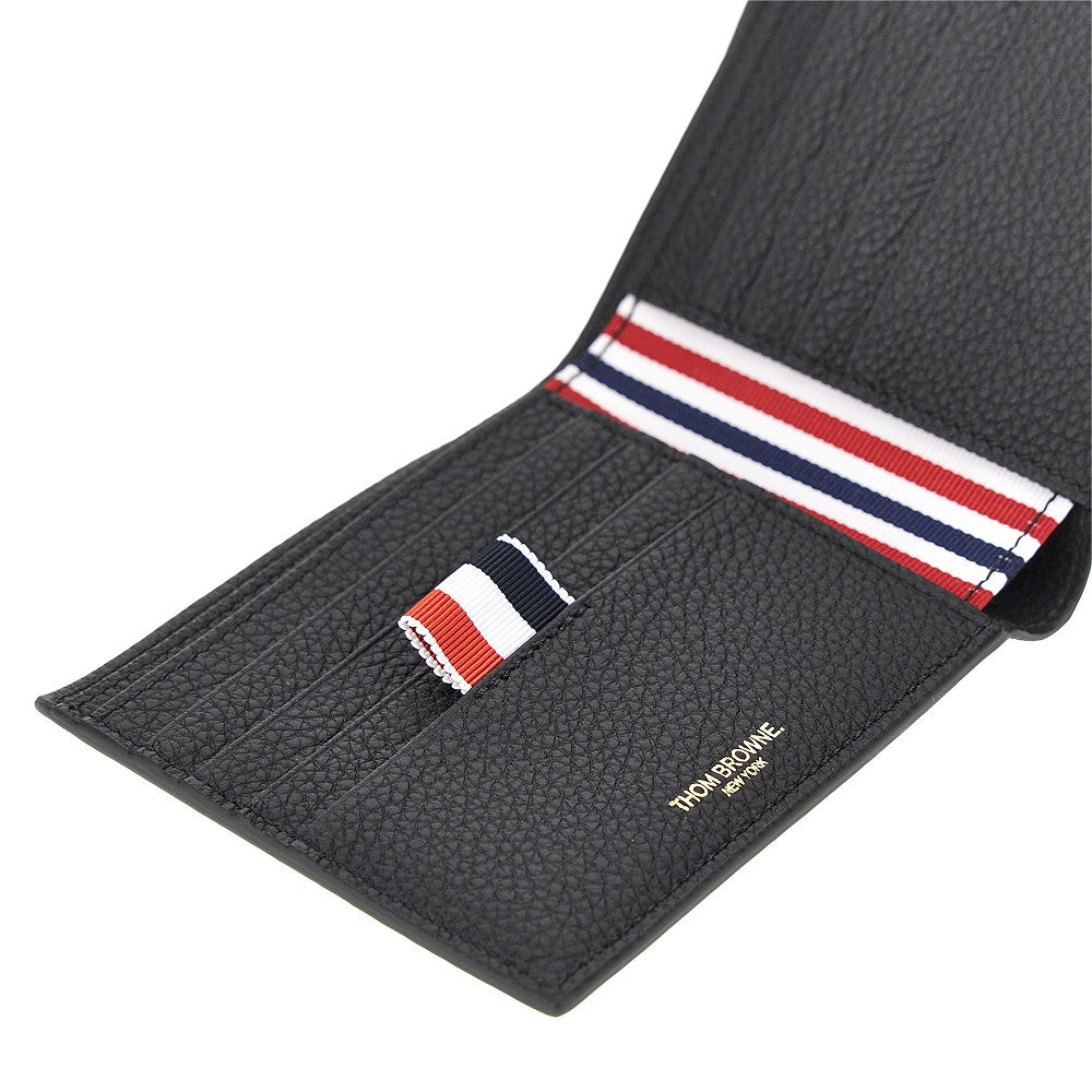 THOM BROWNE Grained leather bi-fold wallet