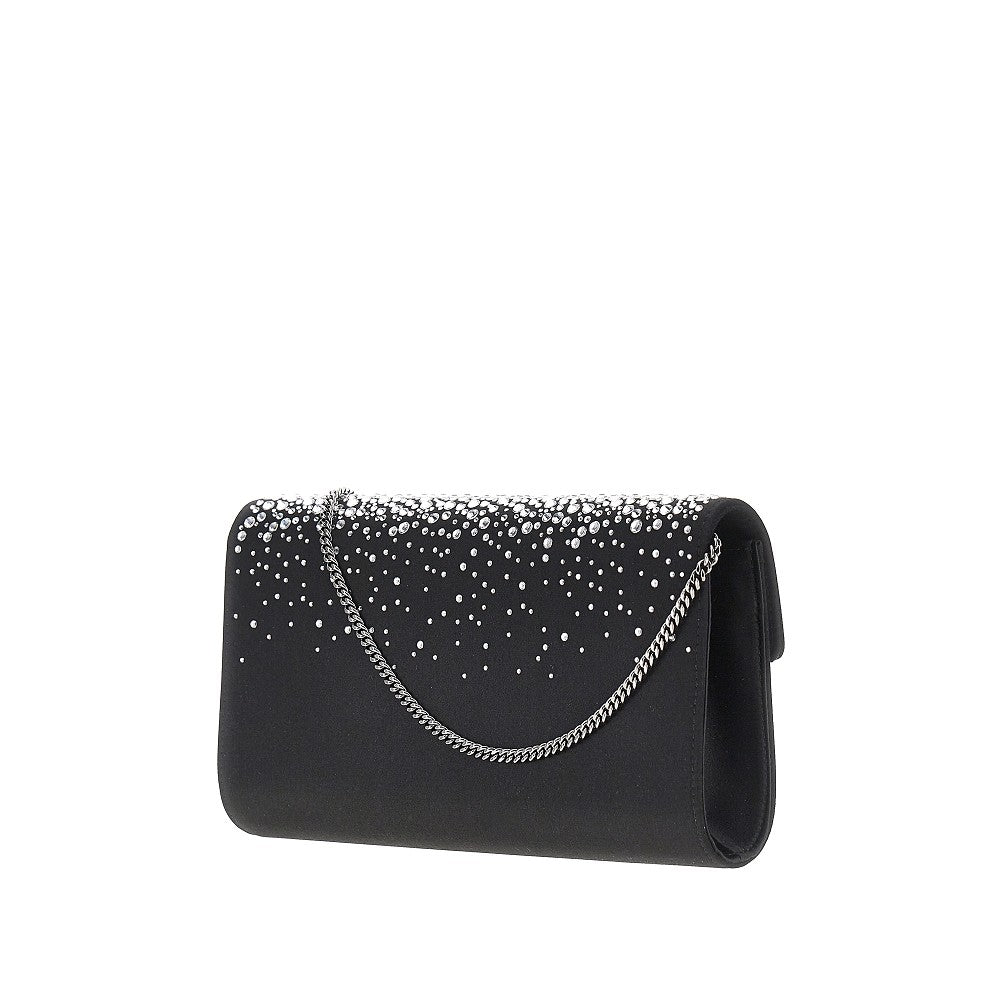 ROGER VIVIER Efflorescence' satin pouch with rhinestones