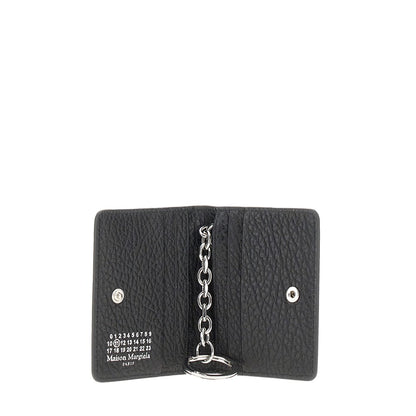 MAISON MARGIELA Leather cardholder with key-ring
