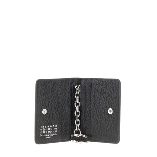 MAISON MARGIELA Leather cardholder with key-ring