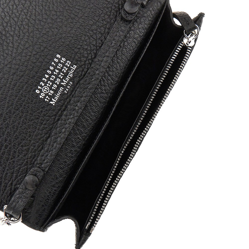 Maison Margiela 'Four Stitches' leather clutch with chain