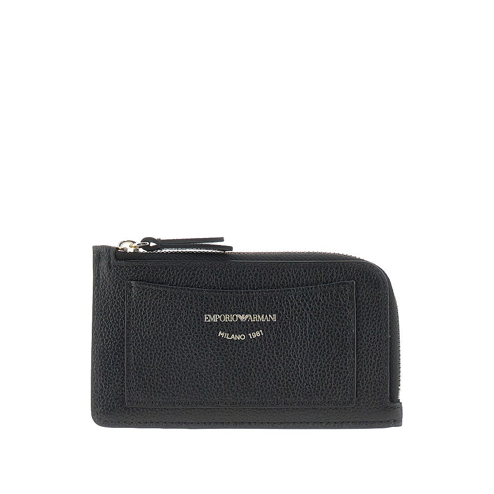 EMPORIO ARMANI Leather cardholder pouch