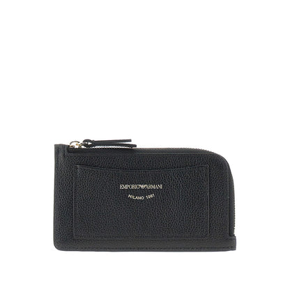 EMPORIO ARMANI Leather cardholder pouch