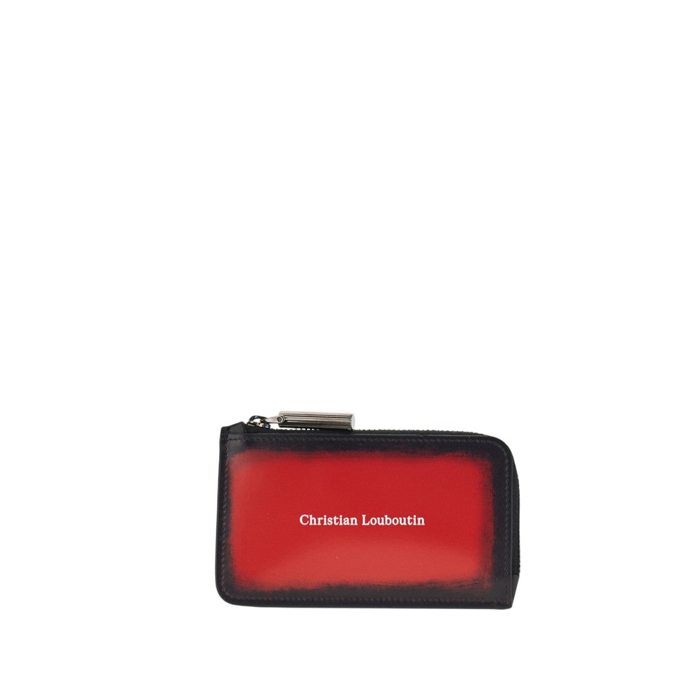 CHRISTIAN LOUBOUTIN Brushed leather 'Canopy' card holder