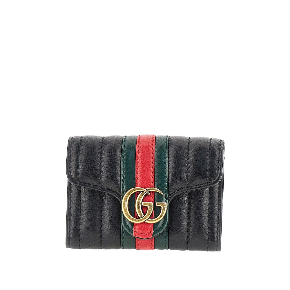 Gucci Nappa leather cardholder with Web motif
