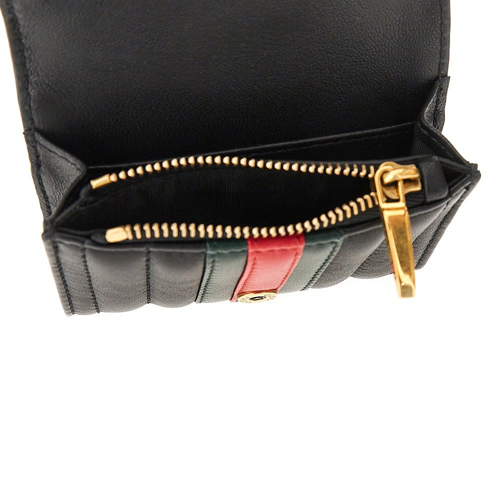 Gucci Nappa leather cardholder with Web motif