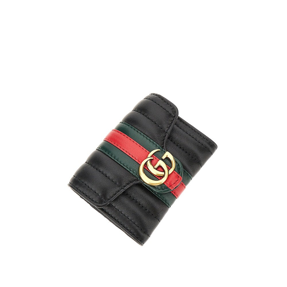 Gucci Nappa leather cardholder with Web motif