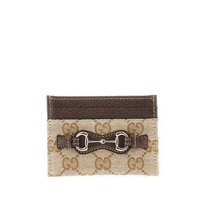 Gucci GG canvas cardholder with Horsebit