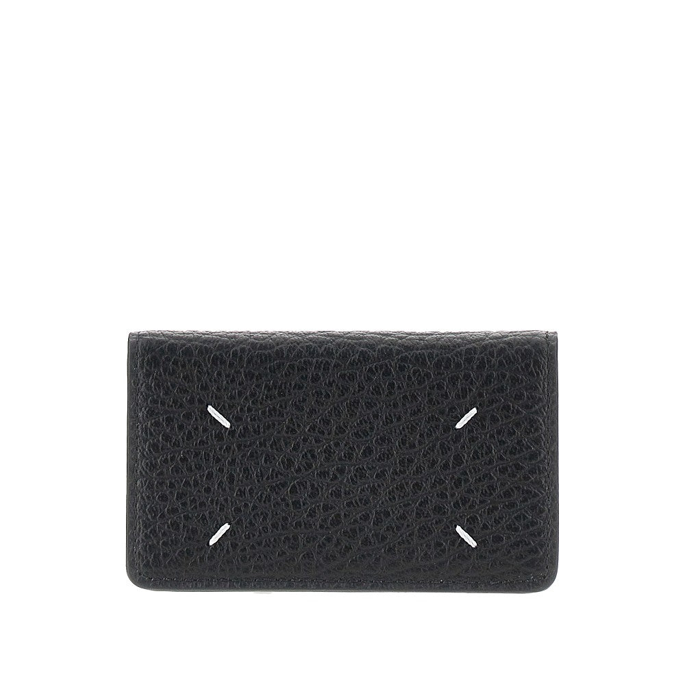 Maison Margiela Grained leather cardholder with flap