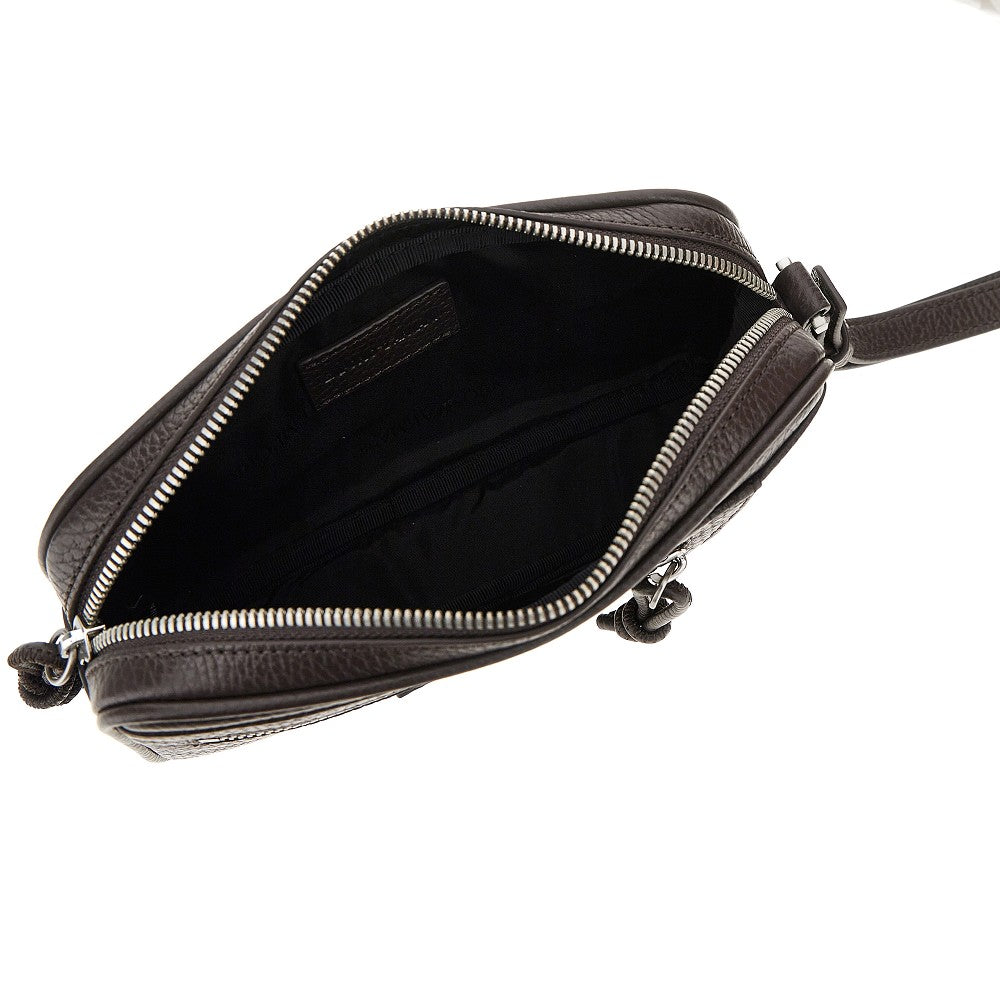EMPORIO ARMANI Grained leather pouch