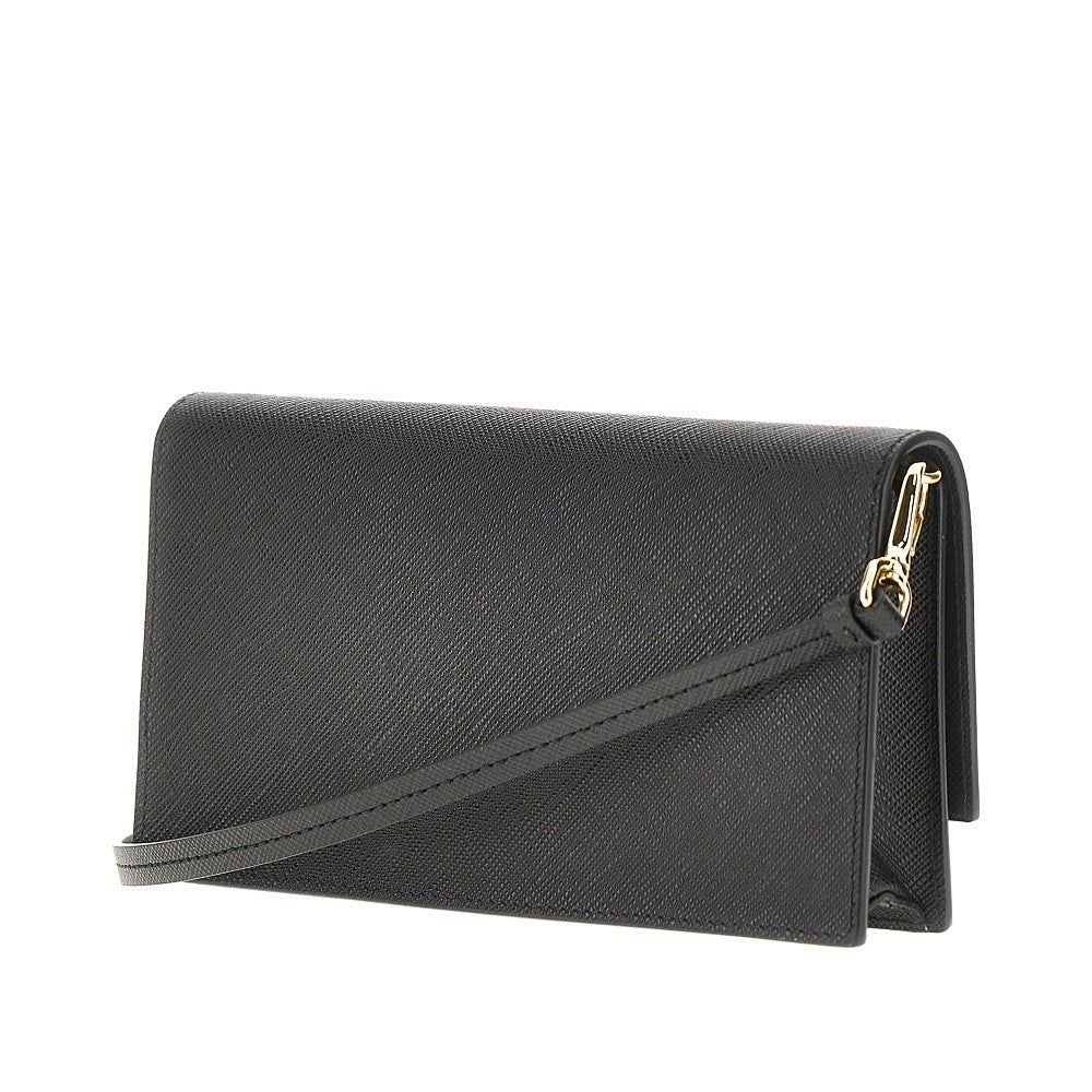 PRADA Saffiano leather clutch with triangle logo