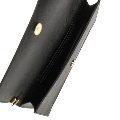 PRADA Saffiano leather clutch with triangle logo