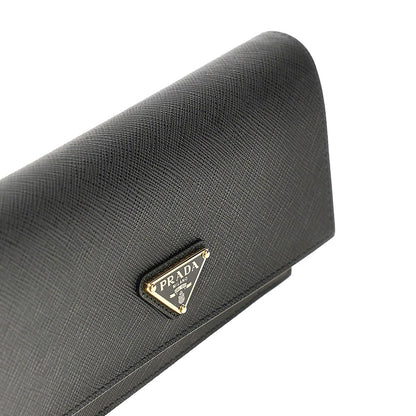 PRADA Saffiano leather clutch with triangle logo