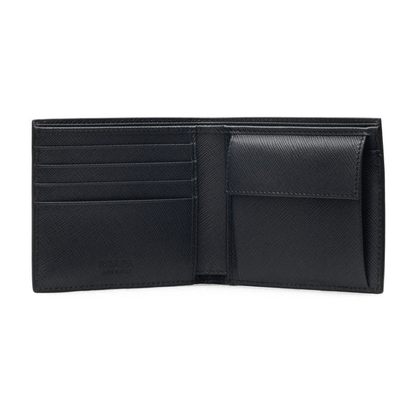 PRADA Saffiano leather wallet with triangle logo