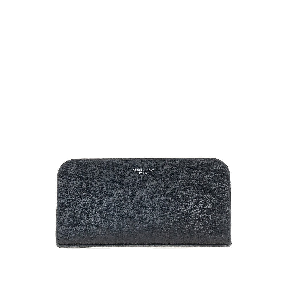Saint Laurent Grain de Poudre leather wallet