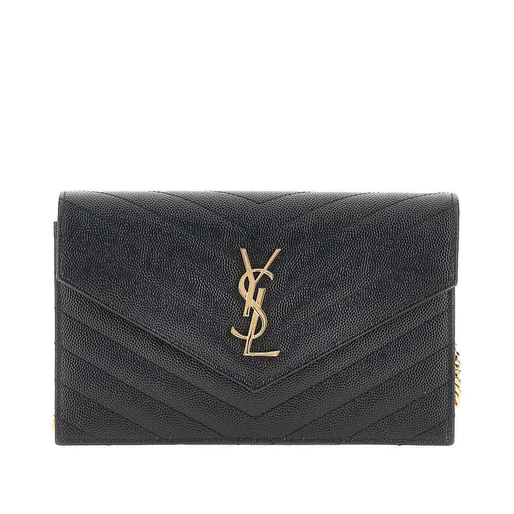 Saint Laurent Leather pouch with Cassandre detail