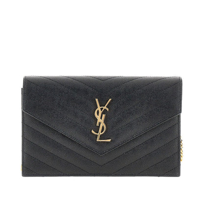 Saint Laurent Leather pouch with Cassandre detail