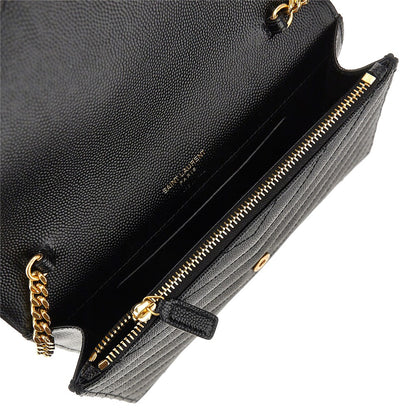 Saint Laurent Leather pouch with Cassandre detail