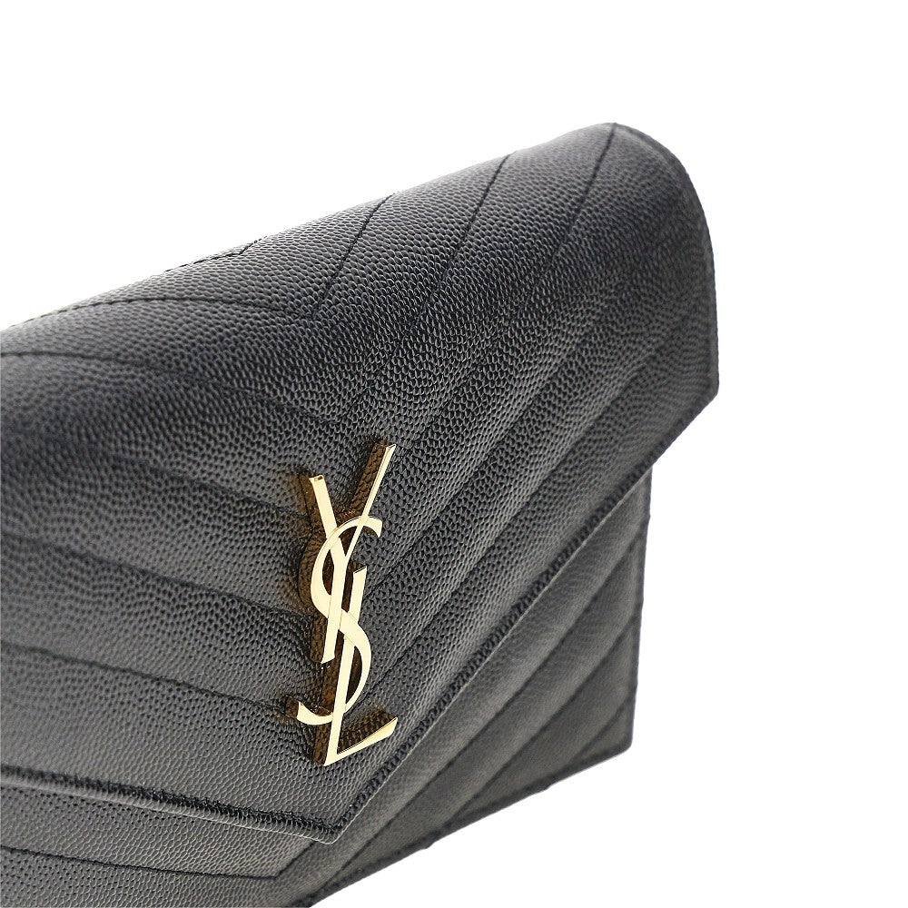 Saint Laurent Leather pouch with Cassandre detail