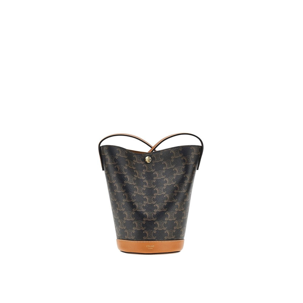 Celine Triomohe canvas mini bucket bag