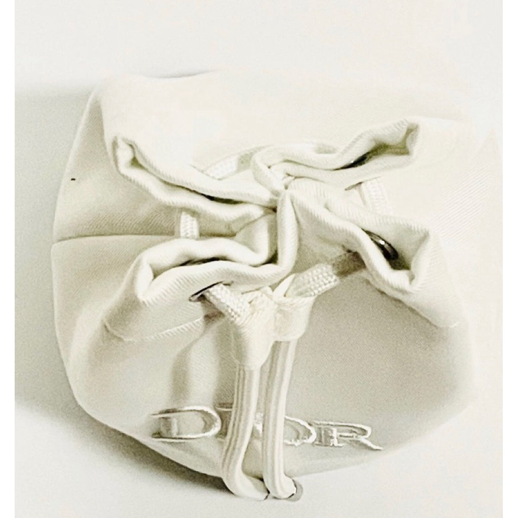 Dior beauty drawstring pouch-white (with 3rd party sling)