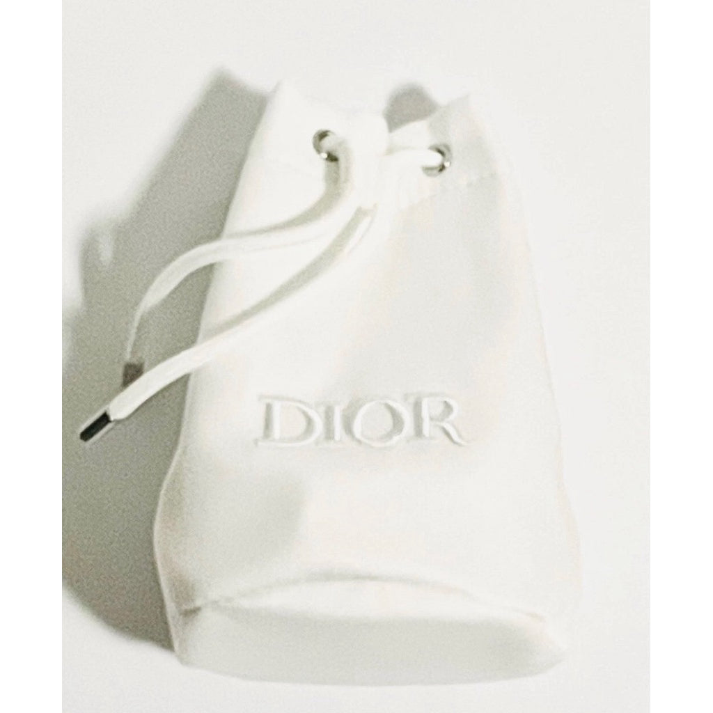 Dior beauty drawstring pouch-white (with 3rd party sling)